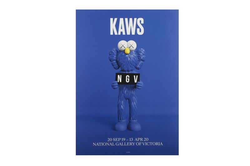 KAWS, ‘Official exhibition posters for NGV, blue, pink and black’, Print, Offset lithograph, Chiswick Auctions