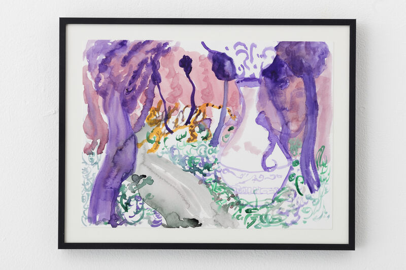 Tk Suh, ‘Purple Haze’, 2020, Drawing, Collage or other Work on Paper, Watercolor on Paper, Gallery LVS