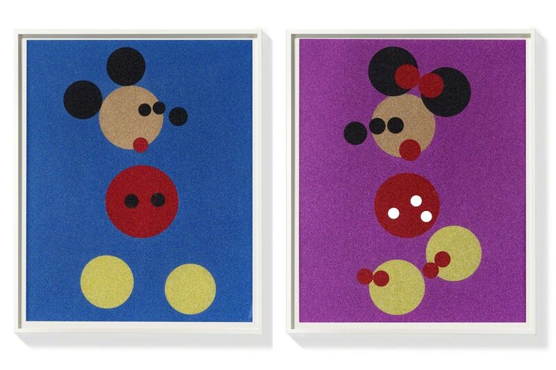 Damien Hirst, ‘Micky and Minnie’, 2016, Print, Silkscreen print plus glitter, Hamilton-Selway Fine Art Gallery Auction