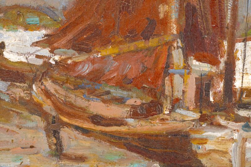 Ken Moroney, ‘Sailboats’, Painting, Oil on canvas-board, Chiswick Auctions