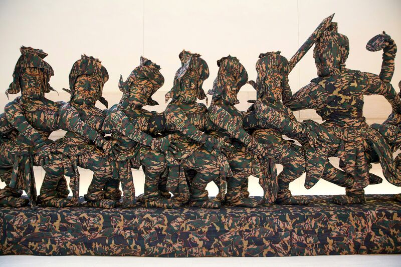 Svay Sareth, ‘Toy (Churning of the Sea of Milk)’, 2013, Sculpture, Cotton, wood, iron, Singapore Art Museum (SAM)