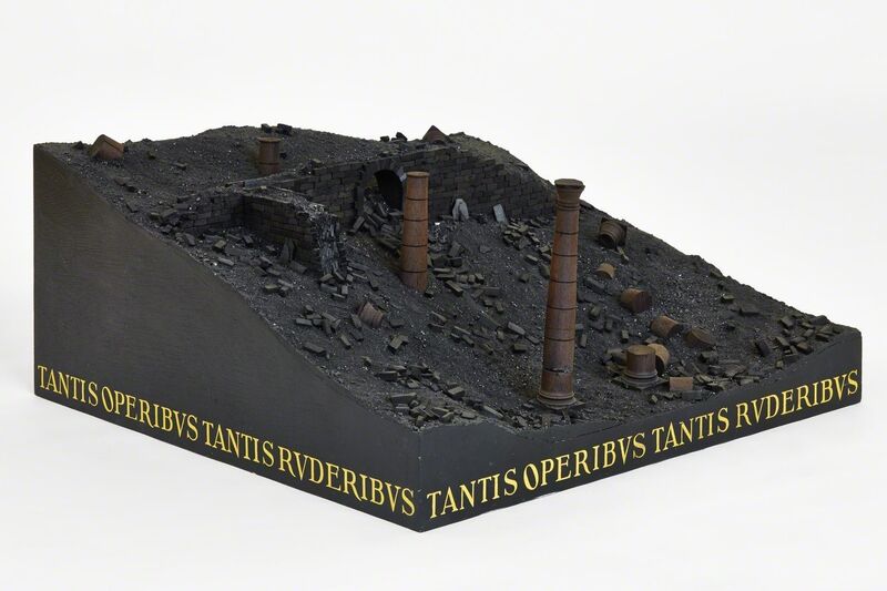 Anne and Patrick Poirier, ‘Tantis Operibus Tantis Ruderibus’, 1986, Sculpture, Wood, coal, charcoal and gold, Galerie Mitterrand
