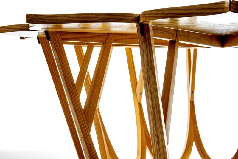 Michael Hurwitz, ‘Twelve Leaf Resin Table’, 2012, Design/Decorative Art, Ash, wenge, epoxy resin, Wexler Gallery