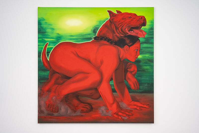 Amanda Ba, ‘Running on All Fours Towards the Future’, 2021, Painting, Oil on canvas., PM/AM