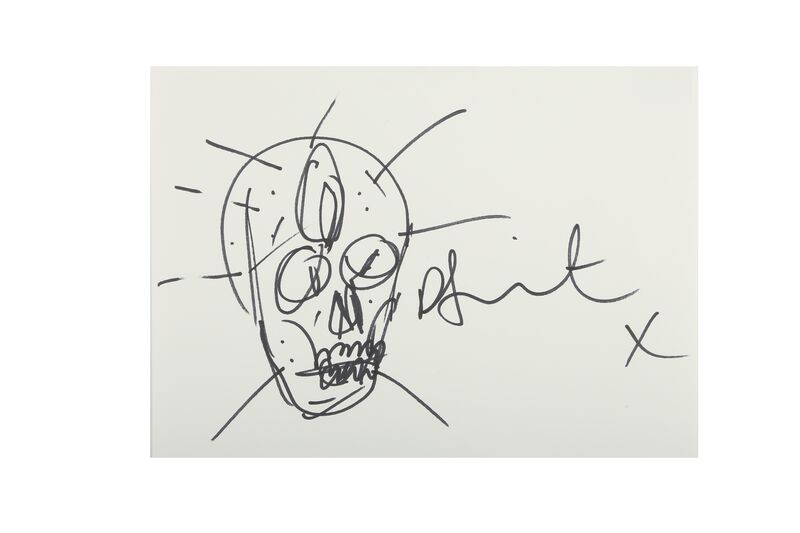 Damien Hirst, ‘Skull signed DHirst (centre)’, Drawing, Collage or other Work on Paper, Ink, Chiswick Auctions