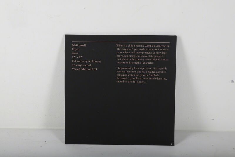 Matt Small, ‘Elijah’, 2018, Painting, Oil and acrylic, linocut on vinyl record, Chiswick Auctions