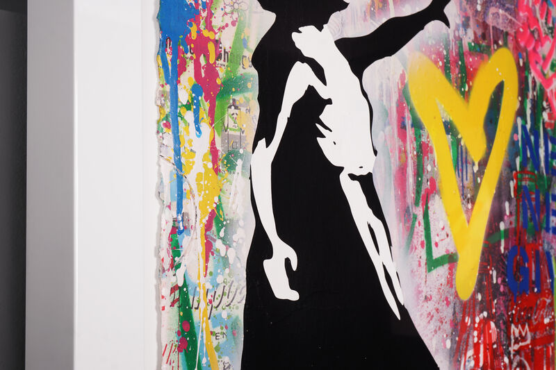 Mr. Brainwash, ‘'Balloon Girl, Follow Your Dreams' (Unique)’, 2021, Painting, Acrylic, Stencil, Mixed Media Painting on Paper, Arton Contemporary