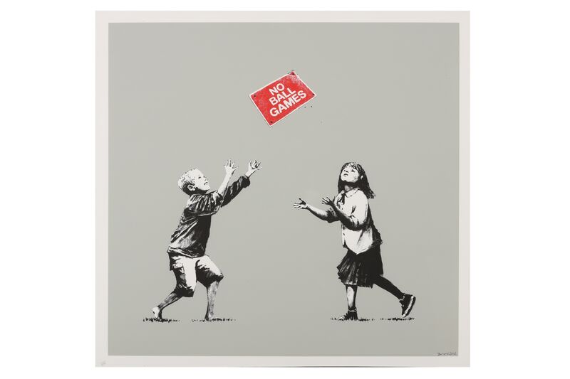 Banksy, ‘No ball games (Grey)’, 2009, Ephemera or Merchandise, Screenprint, Chiswick Auctions