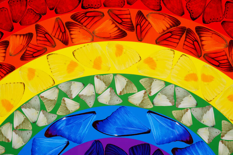 Damien Hirst, ‘'Butterfly Rainbow' Blue’, 2020, Print, Laminated Giclée Print on Aluminum Composite Panel, Arton Contemporary