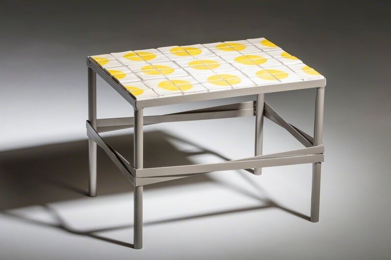 Richard Tuttle, ‘Yellow Circle’, 2018, Sculpture, Ceramic tile and vapor-coated polished steel, Gemini G.E.L. at Joni Moisant Weyl