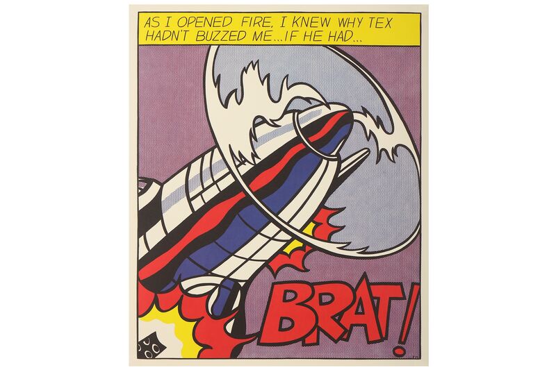 Roy Lichtenstein, ‘As I Opened Fire (Triptych)’, Print, Three lithographs, Chiswick Auctions