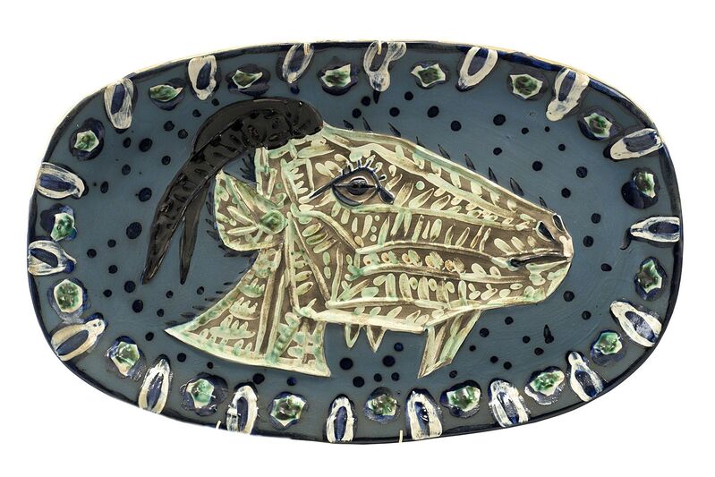 Pablo Picasso, ‘Tete de chevre’, Design/Decorative Art, Glazed ceramic plate, Finarte
