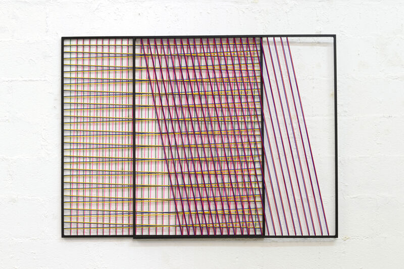 Georgina Bringas, ‘Opuestos Escindidos I  ’, 2020, Mixed Media, Cable de plástico en marco de hierro con esmalte , le laboratoire