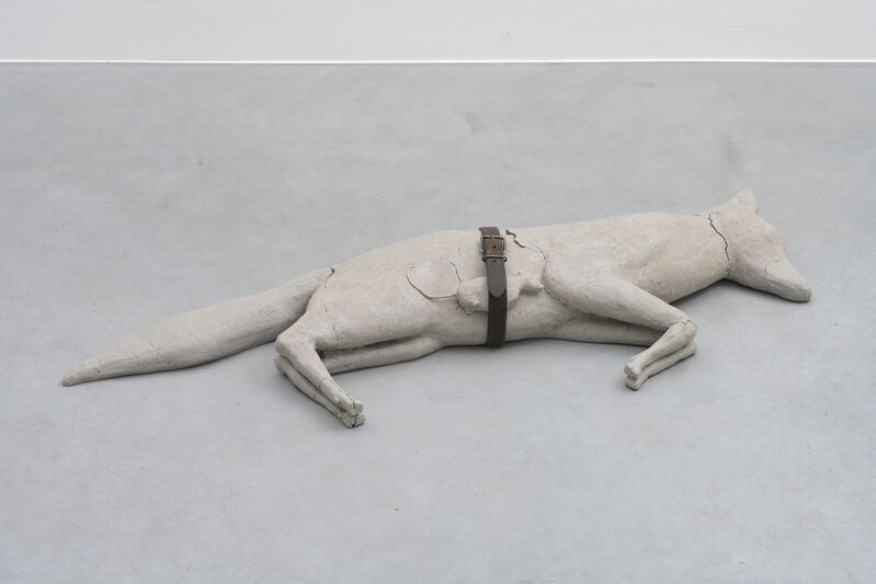 Mark Manders, ‘Fox / Mouse / Belt (Dry)’, 1992, Sculpture, Painted bronze, leather belt, Zeno X Gallery