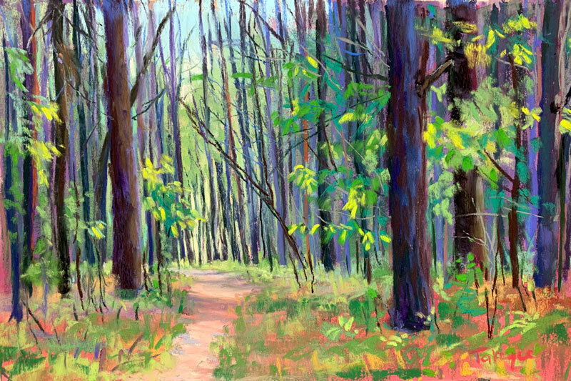 Takeyce Walter, ‘Day 9: Among the Pines’, February 2020, Painting, Pastels, Keene Arts