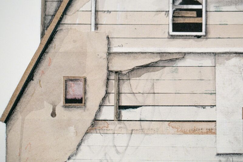 Seth Clark, ‘House Portrait Series XV’, 2018, Drawing, Collage or other Work on Paper, Paper, charcoal, pastel, acrylic, graphite on wood, Paradigm Gallery + Studio