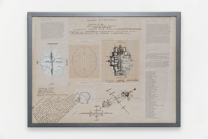 Anne and Patrick Poirier, ‘Archive de l’architecte’, Drawing, Collage or other Work on Paper, Mixed media, graphite drawings on paper and tracing paper, collage, Galerie Mitterrand