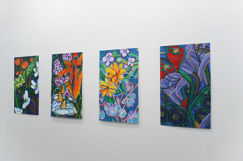 GEONYUL JANG 장건율, ‘Flowers’, 2020, Painting, Acrylic on Arches premium paper, Artflow