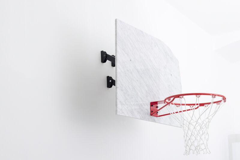 Guillermo Santomà, ‘Marble Basketball Backboard, Hoop and Ball signed by Dennis Rodman’, 2018, Design/Decorative Art, Marble, basketball hoop and basket, Etage Projects