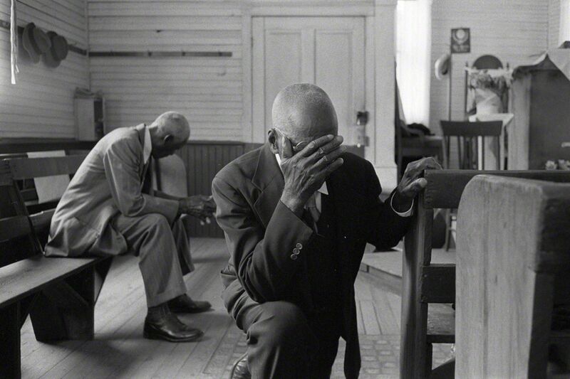 Constantine Manos, ‘Man Praying, Daufuskie Island, South Carolina’, 1952, Photography, Gelatin silver print, Robert Klein Gallery