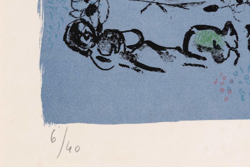 Marc Chagall, ‘Nocturne Á Vence (M. 400; C. Bks. 56)’, 1963, Print, Color lithograph on Arches paper, Doyle