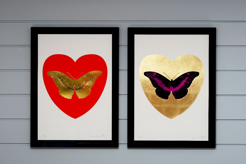Damien Hirst, ‘I Love You, Butterfly, Red & Gold’, 2015, Print, Silkscreen, Gold Leaf, Foil Block, Arton Contemporary