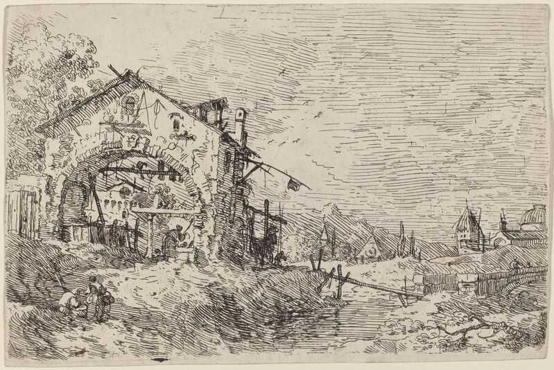 Canaletto, ‘Landscape with a Woman at a Well’, ca. 1735/1746, Print, Etching, National Gallery of Art, Washington, D.C.