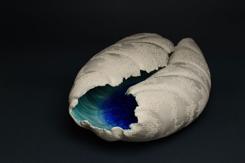 Irina Salmina, ‘Goddess shell’, 2019, Sculpture, Earthenware, glaze, oxide, glass, Composition.Gallery