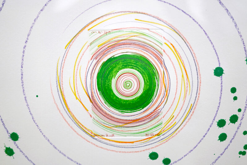 Damien Hirst, ‘In A Spin (Unique)’, 2002, Painting, Mixed media, acrylic, crayon, printers inks & pencil on paper., DTR Modern Galleries