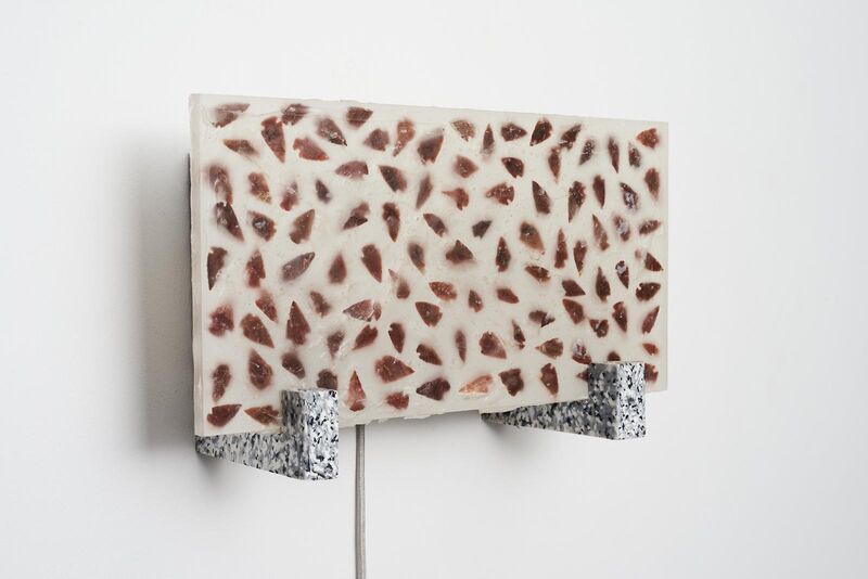 Karl Monies, ‘Ancient future’, 2020, Design/Decorative Art, Arrowheads, recycled plastic, phosphorescent epoxy resin, lightbulb, fabric cord, Etage Projects