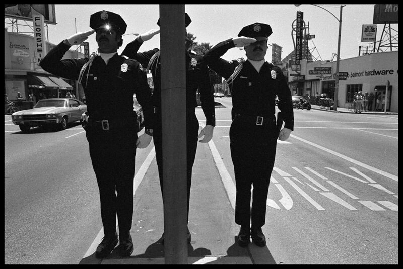 Ave Pildas, ‘3 Cop Salute’, Photography, Archival Pigment Print, Los Angeles Center of Photography Benefit Auction