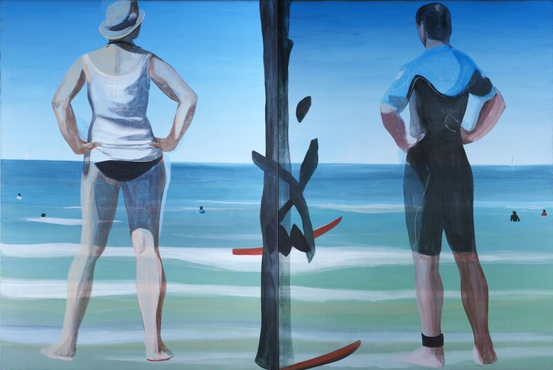 Marc Desgrandchamps, ‘Untitled’, 2014, Painting, Oil on Canvas, diptych, Aki Gallery