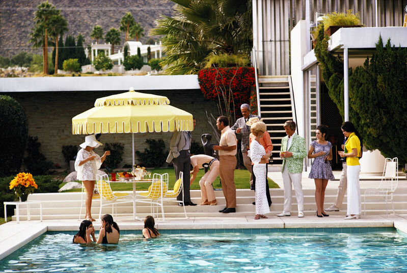 Slim Aarons, ‘Poolside Party’, 1970, Photography, C print, IFAC Arts