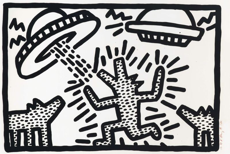 Keith Haring, ‘Untitled: one plate’, 1982, Print, Lithograph on wove paper, Christie's