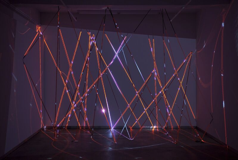 Daniel Canogar, ‘Tracks’, 2009, Installation, VHS magnetic tape, video (color, silent), projector, media player, bitforms gallery