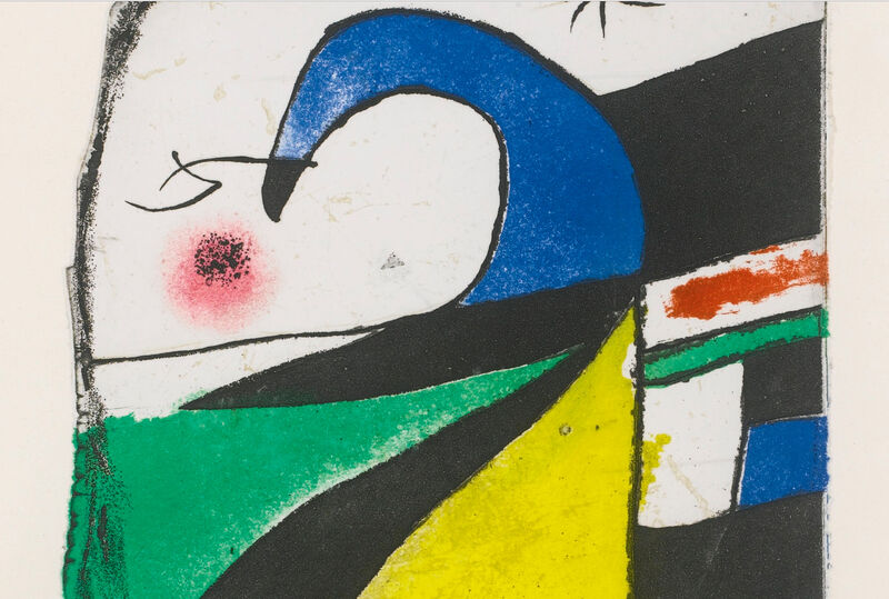 Joan Miró, ‘Gaudí X’, 1979, Print, Etching and aquatint in colors on chine appliqué supported on Arches paper, Invertirenarte.es