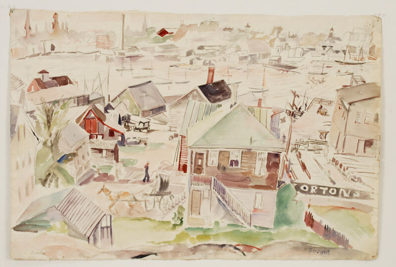 Theresa Bernstein, ‘Gloucester Reminder’, 1924, Painting, Watercolor, Sragow Gallery