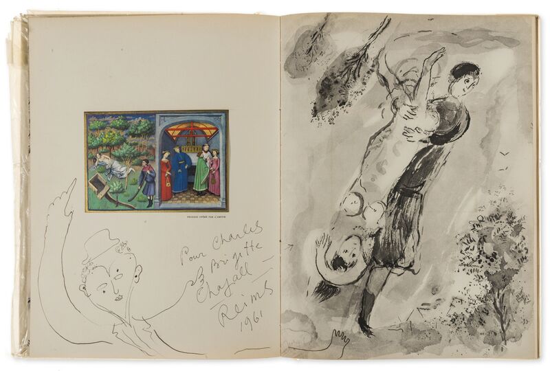 Marc Chagall, ‘Le Peintre aile au Chevalet’, 1971, Pen and black ink with brown encre de chine, Forum Auctions
