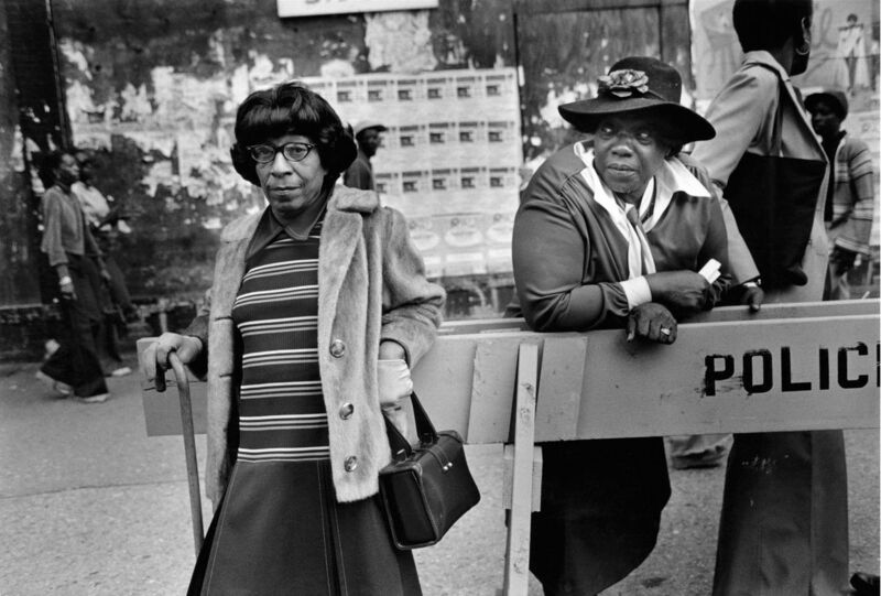 Dawoud Bey, ‘Two Women at a Parade, 1978’, 1978, Photography, Gelatin silver photograph, Rena Bransten Gallery