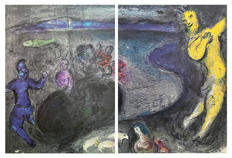 Marc Chagall, ‘“Le songe du Capitaine Bryaxis (Captain Bryaxis's Dream),” from Daphnis et Chloé (Cramer 46; Mourlot 327)’, 1977, Ephemera or Merchandise, Offset lithograph on wove paper, Art Commerce
