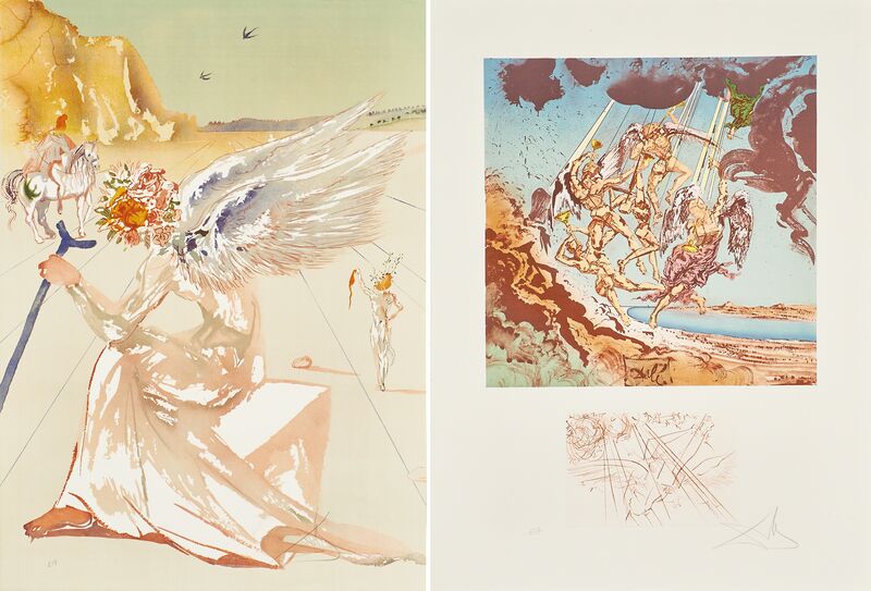 Salvador Dalí, ‘Return of Ulysses/Helen of Troy from Hommage à  Homère’, 1977, Print, Two lithographs in colors in hardcover portfolio, Rago/Wright/LAMA