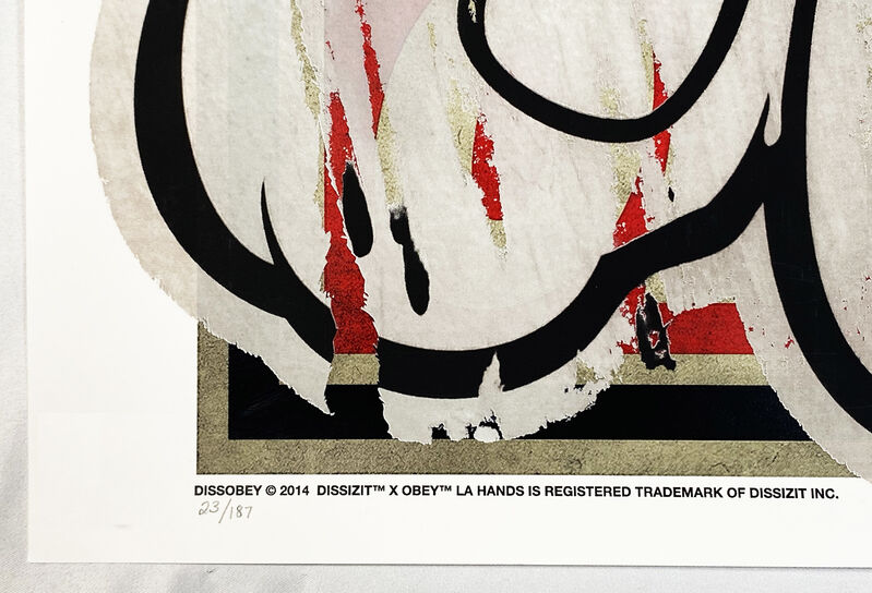 Shepard Fairey, ‘'Dissobey'’, 2015, Print, Screen print on thick, white fine art paper., Signari Gallery
