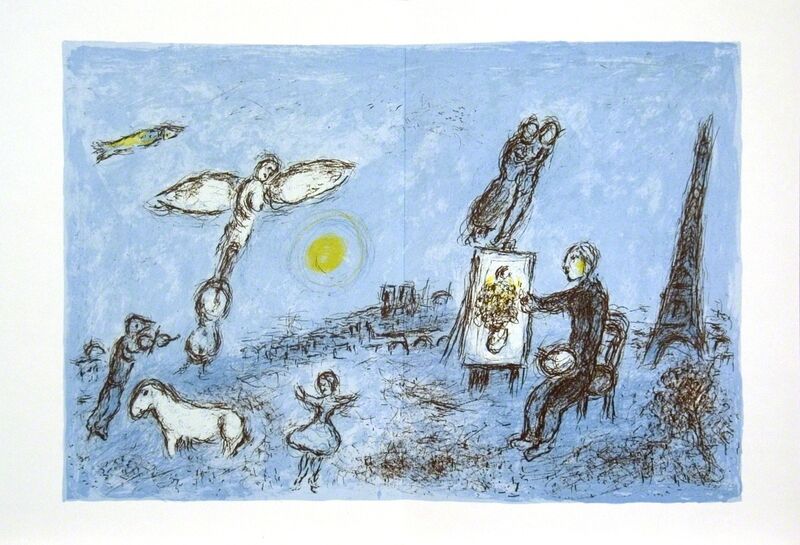 Marc Chagall, ‘Le Peintre Et Son Double’, 1981, Print, Lithograph, ArtWise
