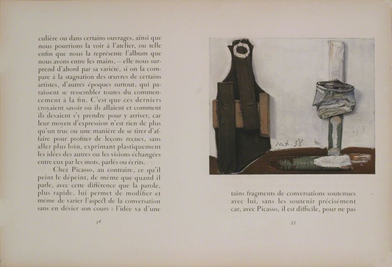 Pablo Picasso, ‘Bouteille et Vitre’, 1938, Ephemera or Merchandise, Stone Lithograph, ArtWise