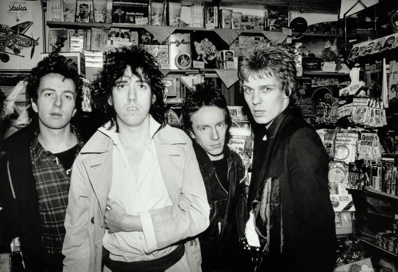 Sheila Rock, ‘The Clash (in a Shop), London’, ca. 1976, Photography, Silver Gelatin, Elliott Gallery
