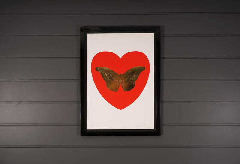 Damien Hirst, ‘I Love You, Butterfly, Red & Gold’, 2015, Print, Silkscreen, Gold Leaf, Foil Block, Arton Contemporary