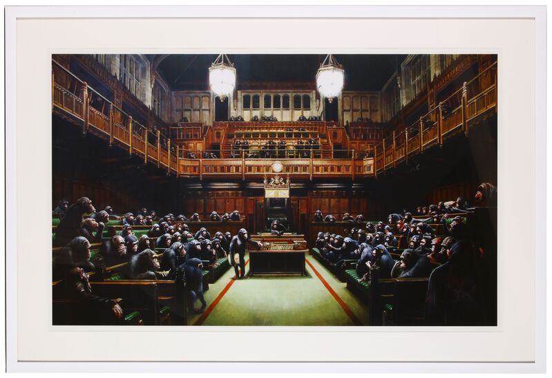 Banksy, ‘Monkey Parliament’, 2009, Print, Offset Lithograph In Colours, Chiswick Auctions
