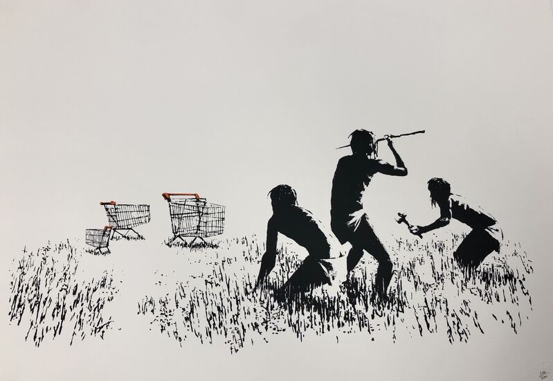 Banksy, ‘Trolley Hunters’, 2007, Print, Silkscreen in colours, Reem Gallery