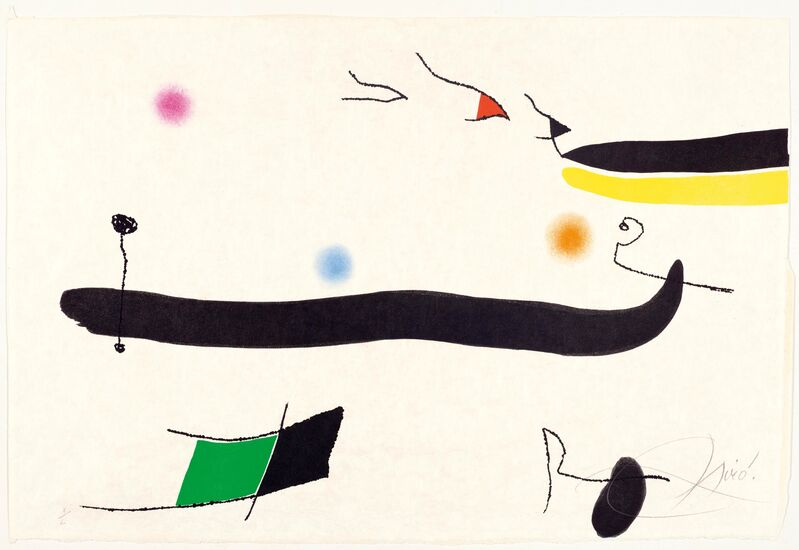 Joan Miró, ‘From: Le Marteau sans Maître’, 1976, Print, Colour aquatint and etching, Koller Auctions
