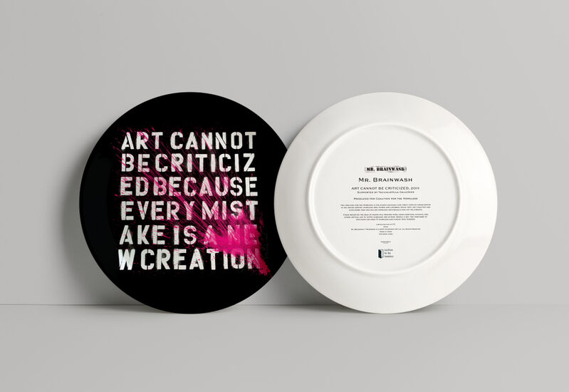 Mr. Brainwash, ‘Art Cannot Be Criticized’, 2020, Mixed Media, Fine bone china plate, Taglialatella Galleries